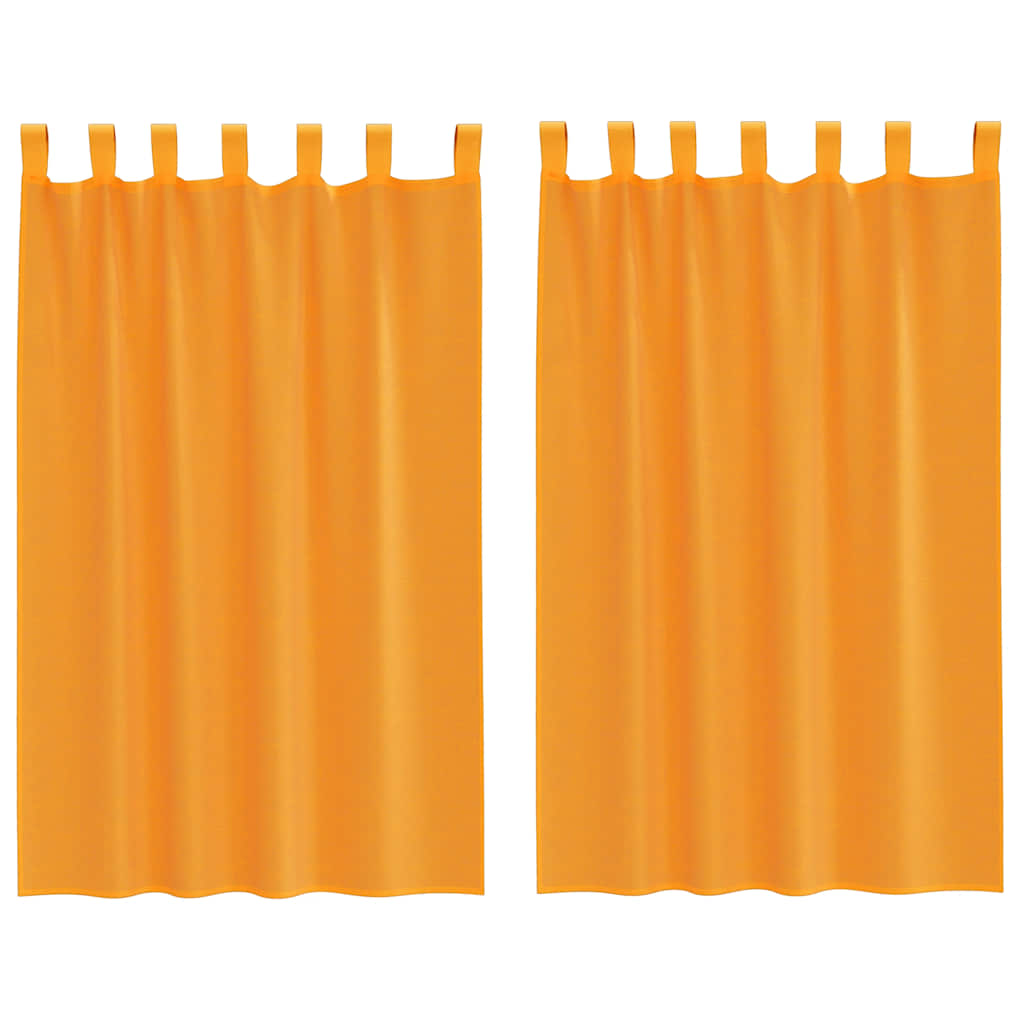 Vidaxx cortinas voile con trabillas 2 piezas 140x175 cm naranja