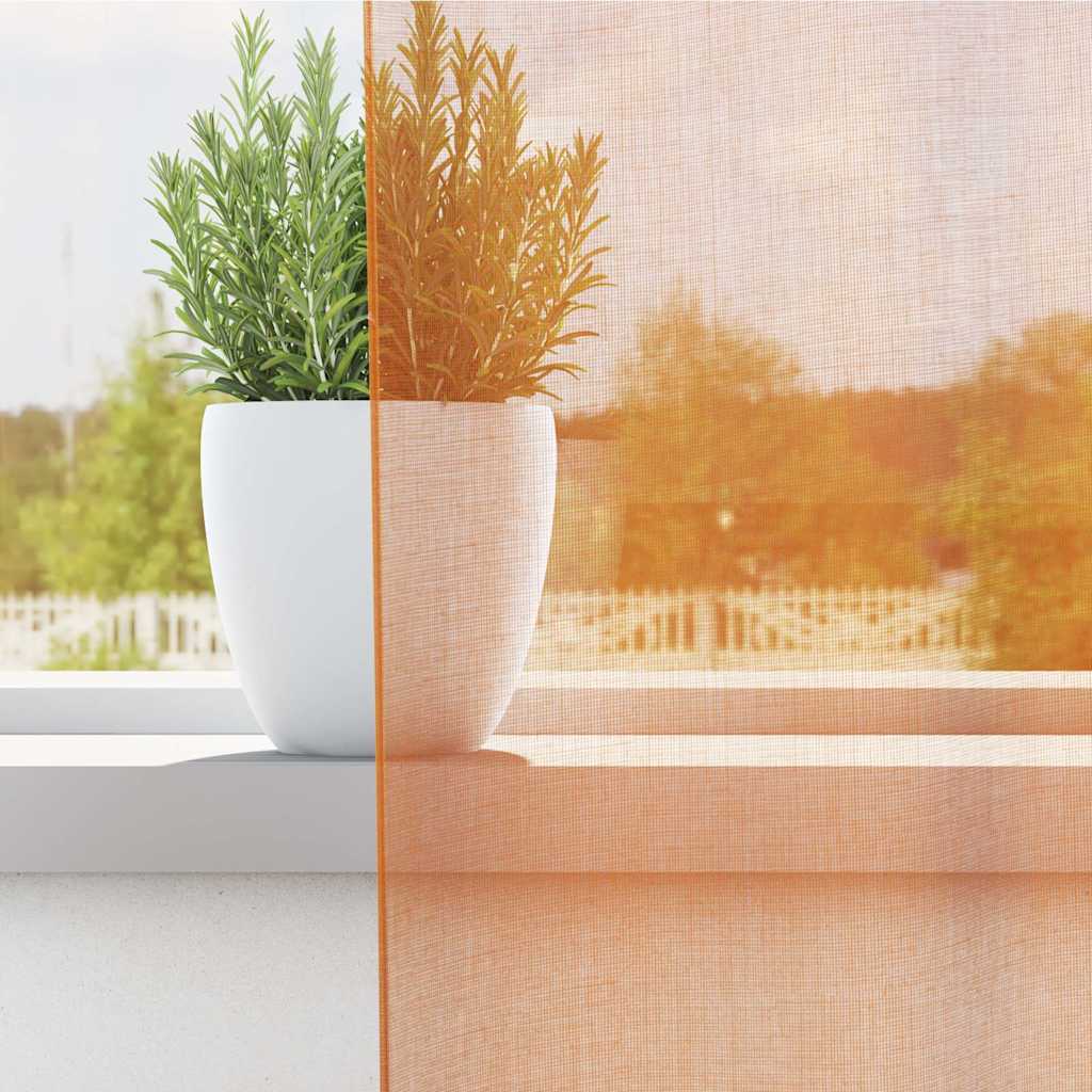 Vidaxx cortinas con trabillas 2 piezas 140x245 cm naranja