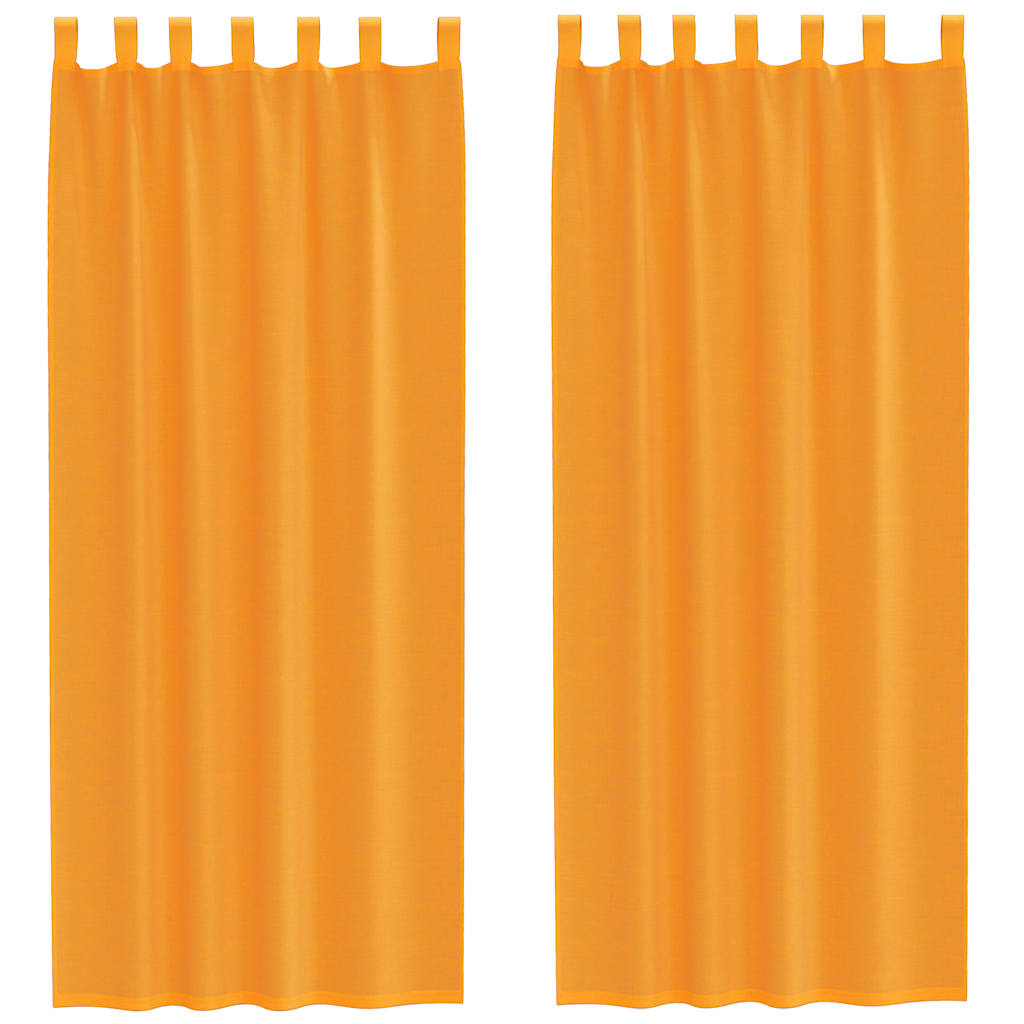 Vidaxx cortinas voile con trabillas 2 piezas 140x260 cm naranja