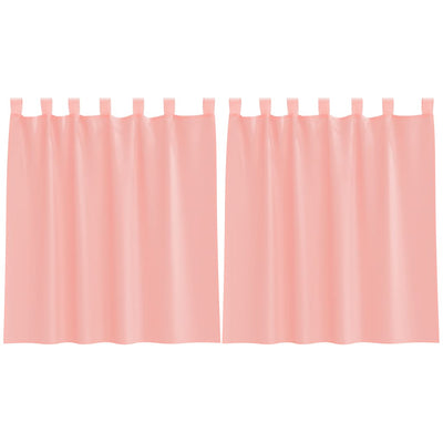 Tende Vidaxx in voile con passanti 2 pz 140x140 cm rosa