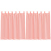 Vidaxx cortinas voile con trabillas 2 piezas 140x140 cm rosa