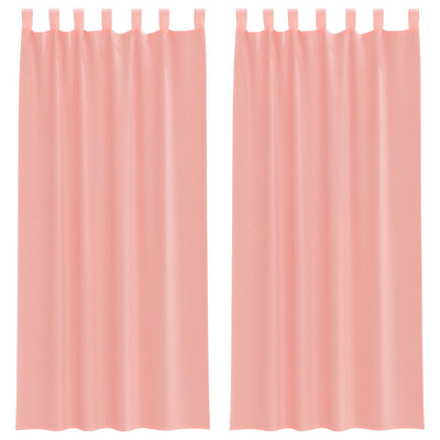 Vidaxl gordijnen met lussen 2 st 140x245 cm roze