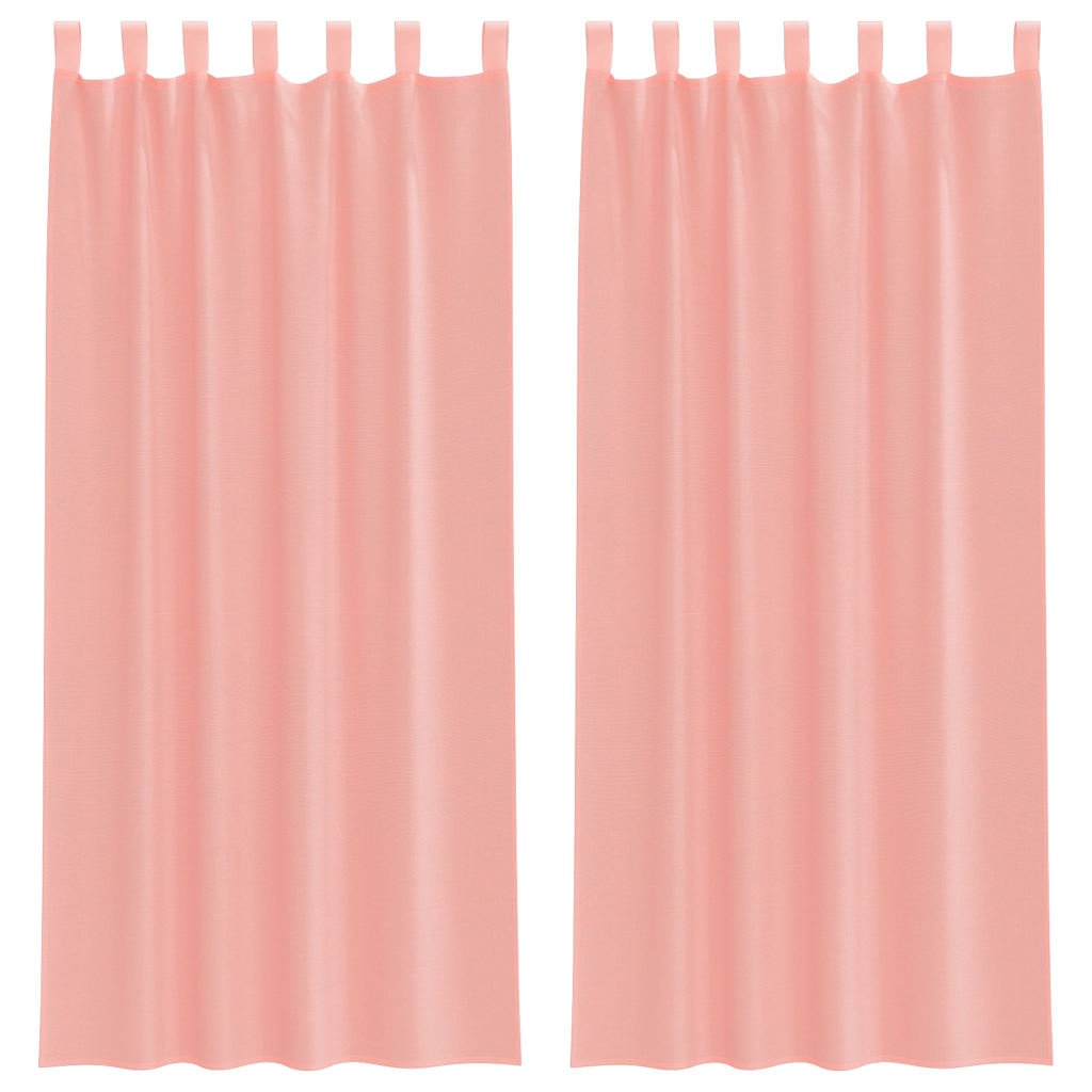 Tende Vidaxx con passanti 2 pz 140x245 cm rosa