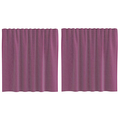 Vidaxl gordijnen met lussen 2 st paars 140x140 cm