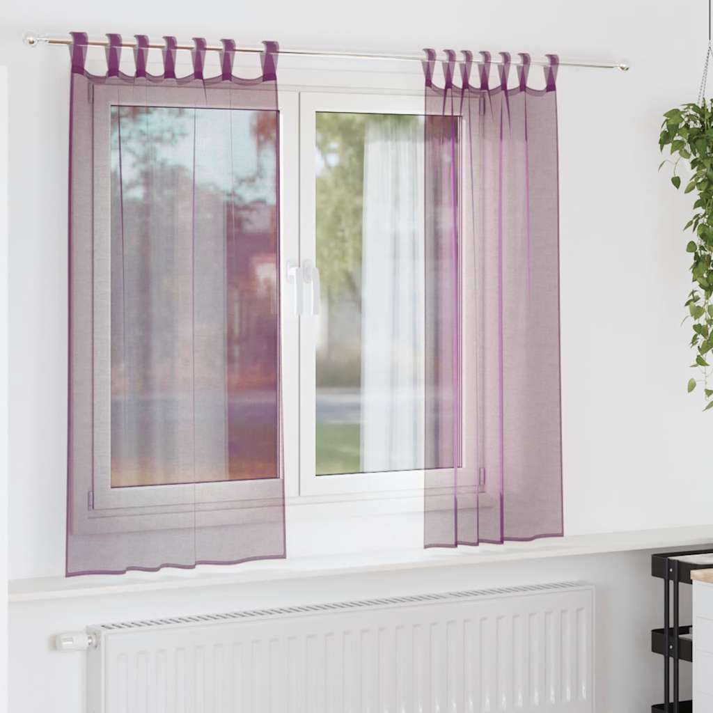 Tende Vidaxx con passanti 2 pezzi viola 140x140 cm