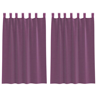 Vidaxl gordijnen met lussen 2 st 140x175 cm paars