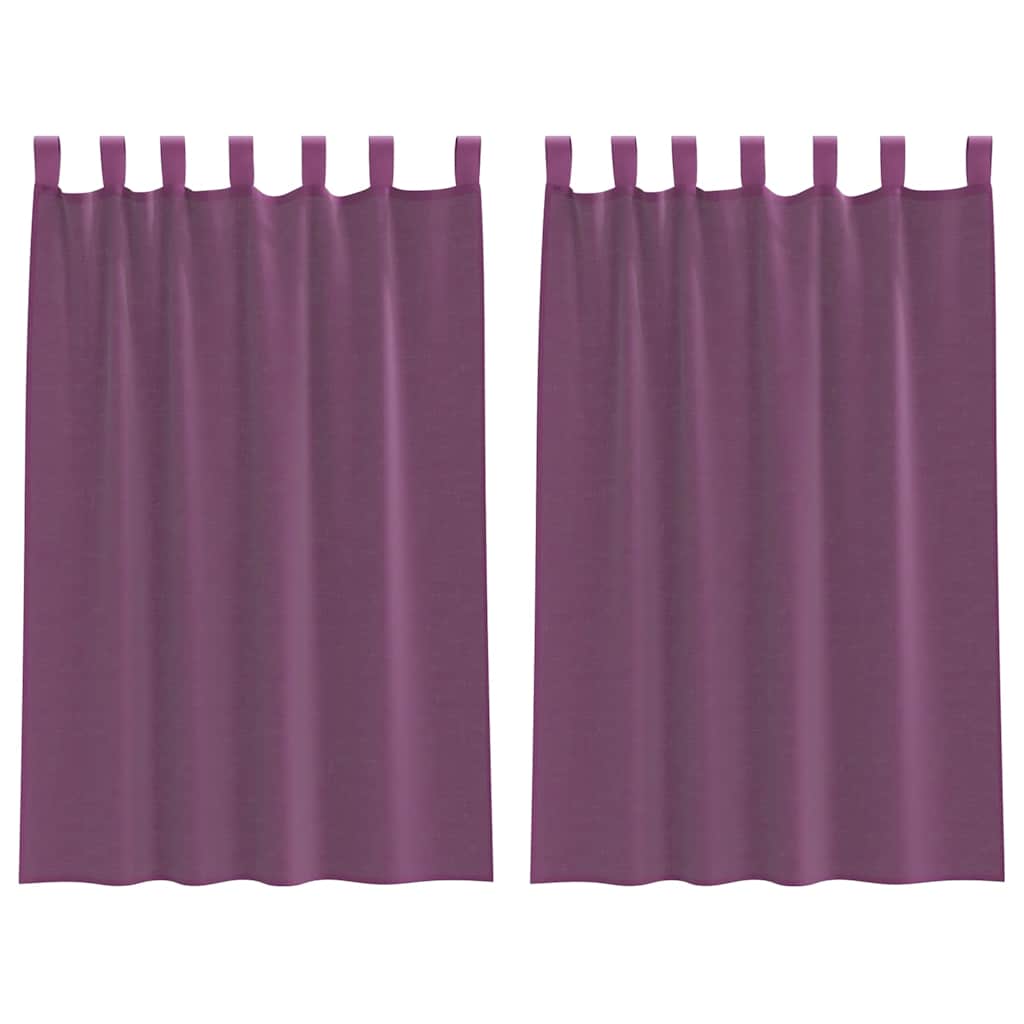 Tende Vidaxx con passanti 2 pz 140x175 cm viola