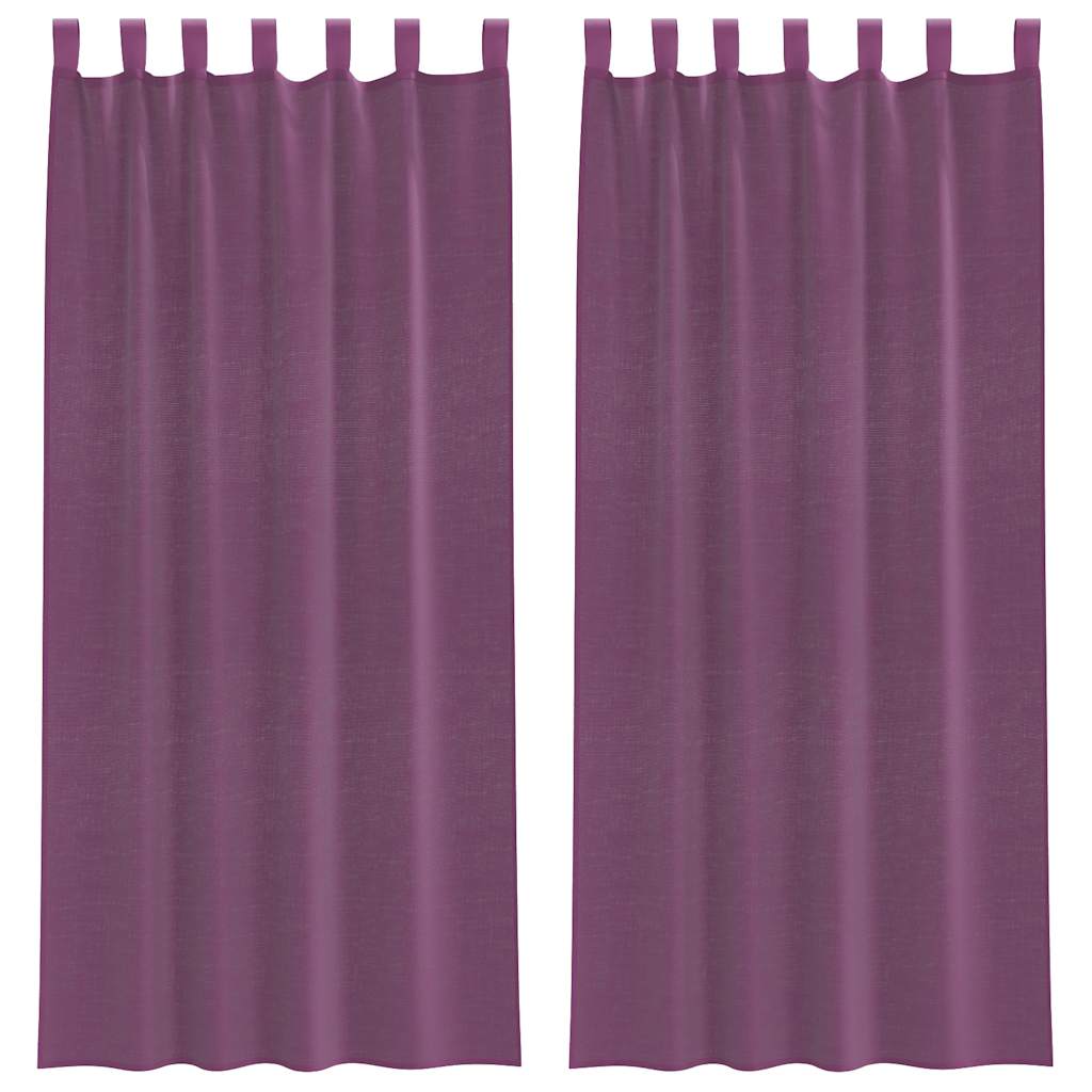 Tende Vidaxx con passanti 2 pz 140x245 cm viola