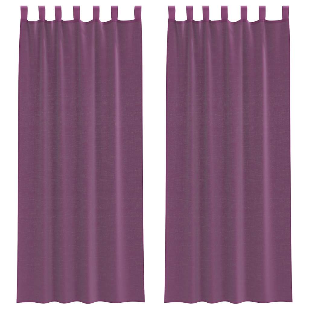 Tende Vidaxx con passanti 2 pz 140x260 cm viola