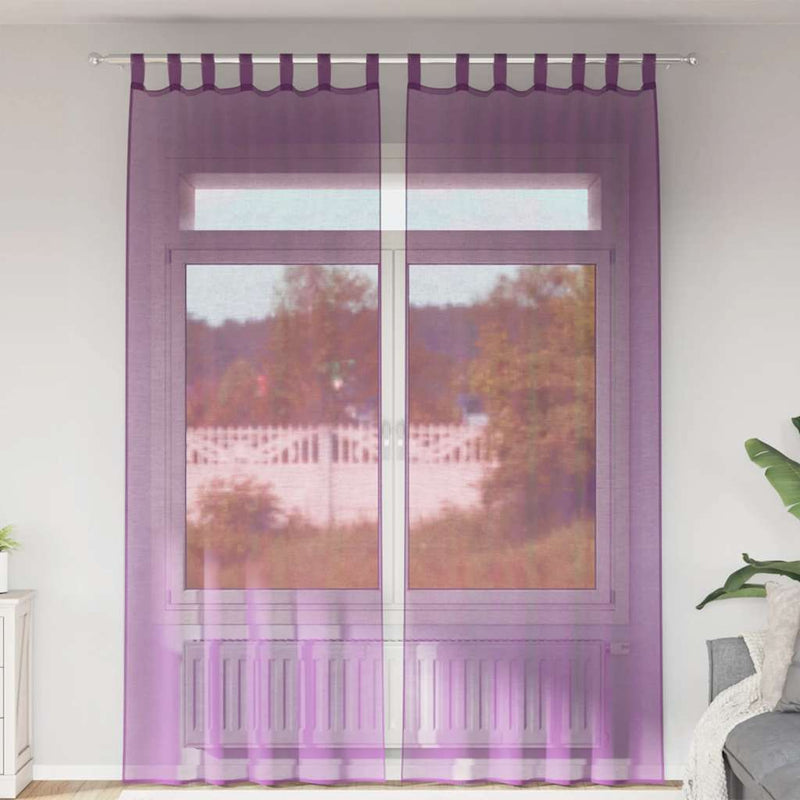 Tende Vidaxx con passanti 2 pz 140x260 cm viola