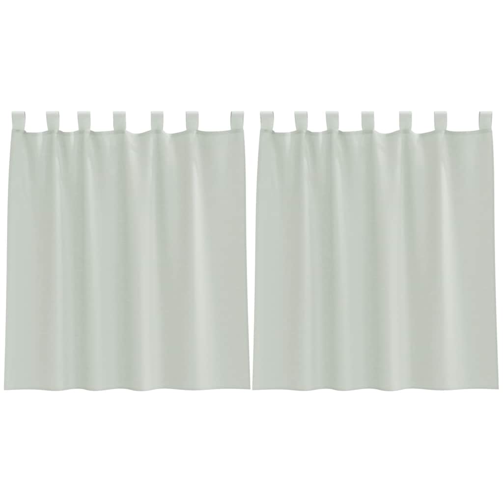 Vidaxx cortinas voile con trabillas 2 piezas 140x140 cm gris claro