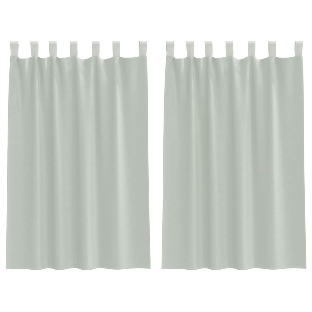 Vidaxx cortinas voile con trabillas 2 piezas 140x175 cm gris claro
