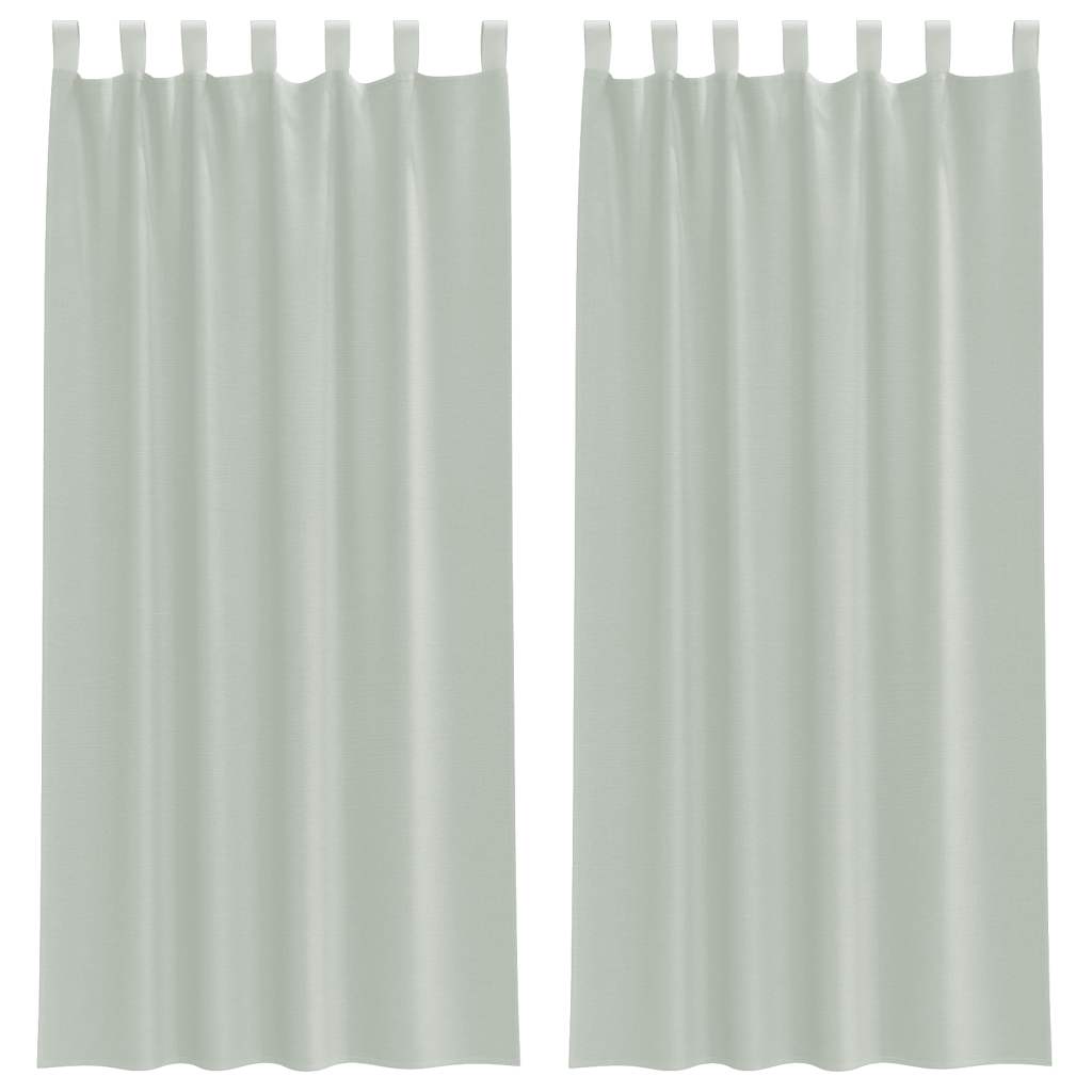 Vidaxx cortinas voile con trabillas 2 piezas 140x225 cm gris claro
