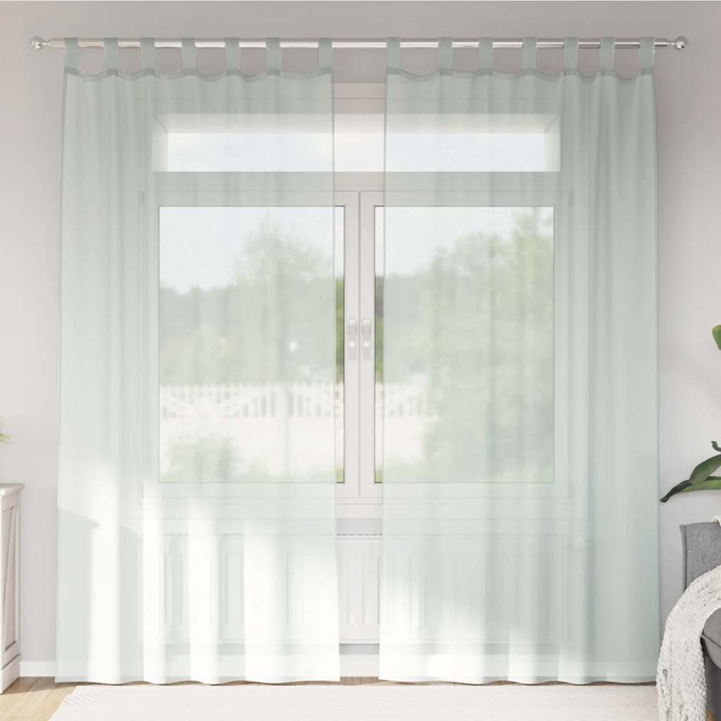 Vidaxx cortinas con trabillas 2 piezas 140x245 cm gris claro