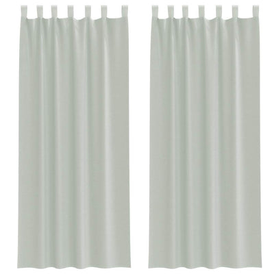 Tende Vidaxx voile con passanti 2 pz 140x260 cm grigio chiaro