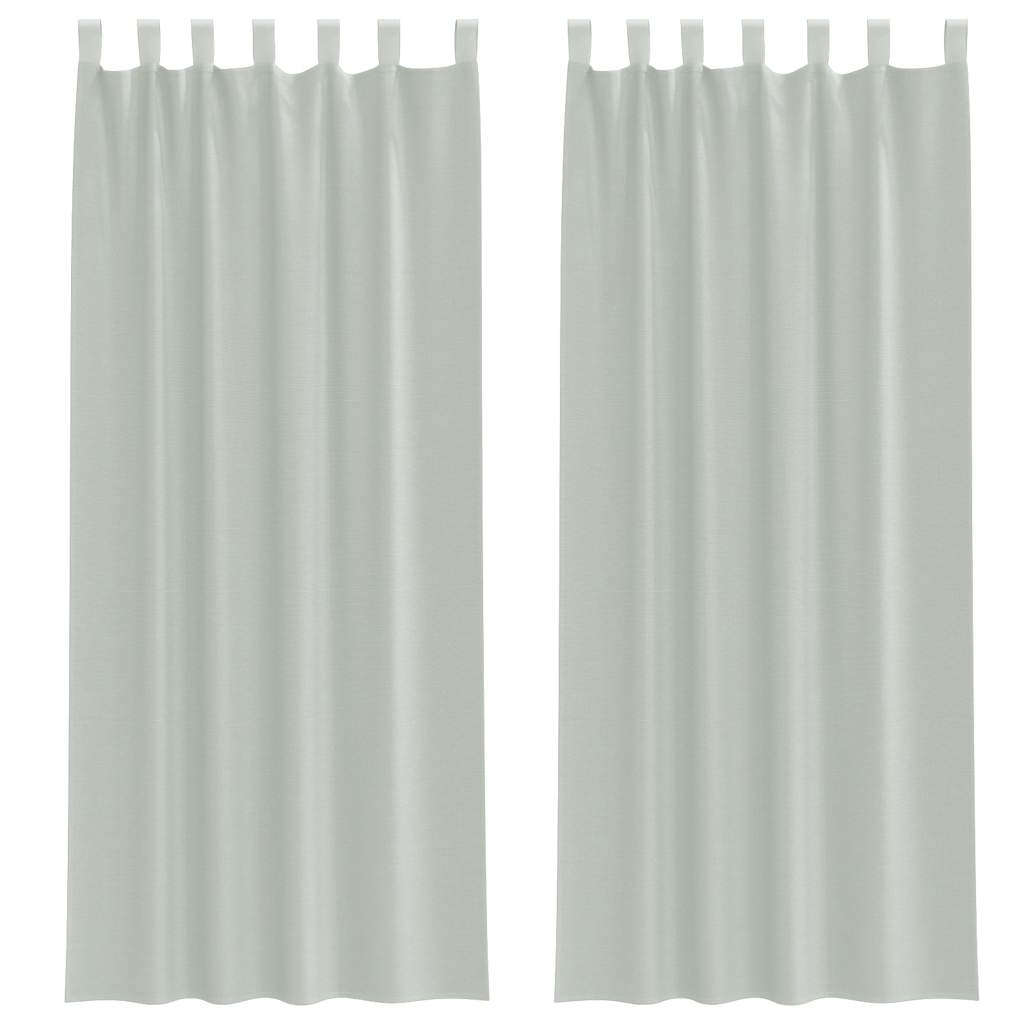 Tende Vidaxx voile con passanti 2 pz 140x260 cm grigio chiaro