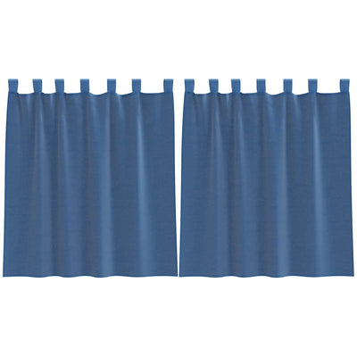 Tende Vidaxx in voile con passanti 2 pezzi 140x140 cm blu reale