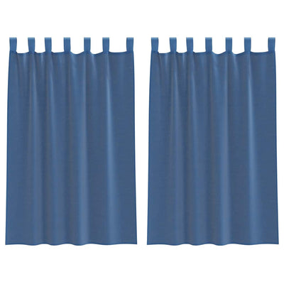 Tende Vidaxx in voile con passanti 2 pezzi 140x175 cm blu reale