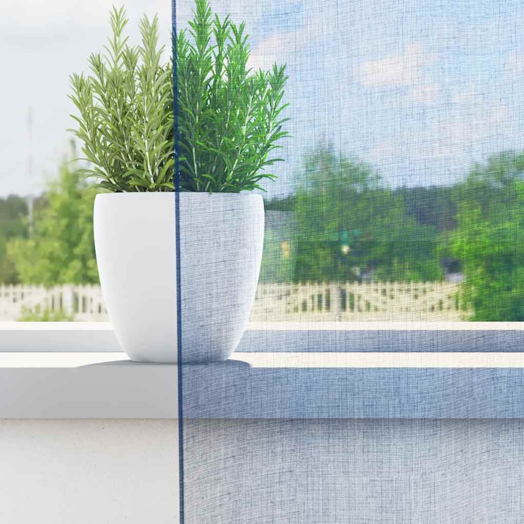 Tende Vidaxx in voile con passanti 2 pezzi 140x175 cm blu reale