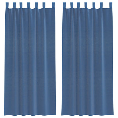 Tende Vidaxx in voile con passanti 2 pezzi 140x245 cm blu reale
