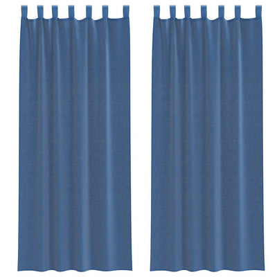 Tende Vidaxx in voile con passanti 2 pezzi 140x260 cm blu reale