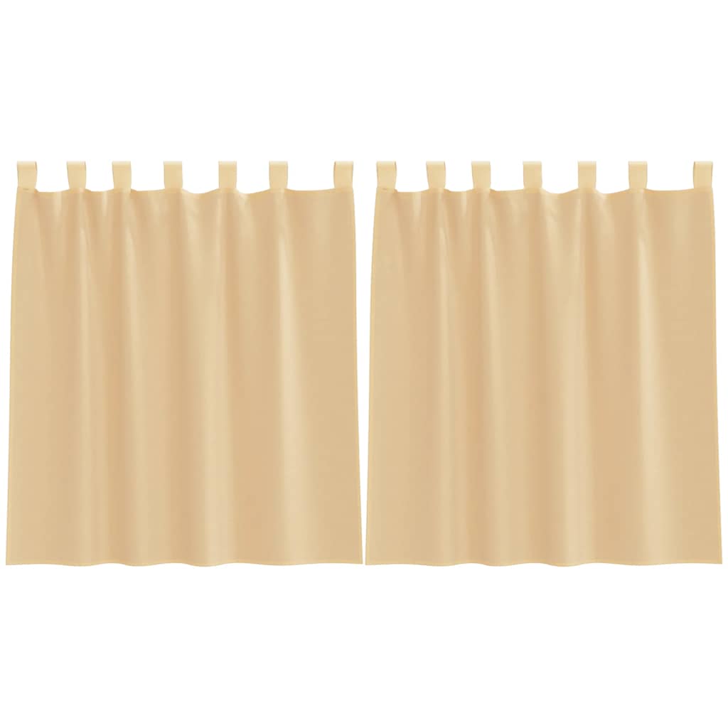 Tende Vidaxx con passanti 2 pz 140x140 cm sabbia