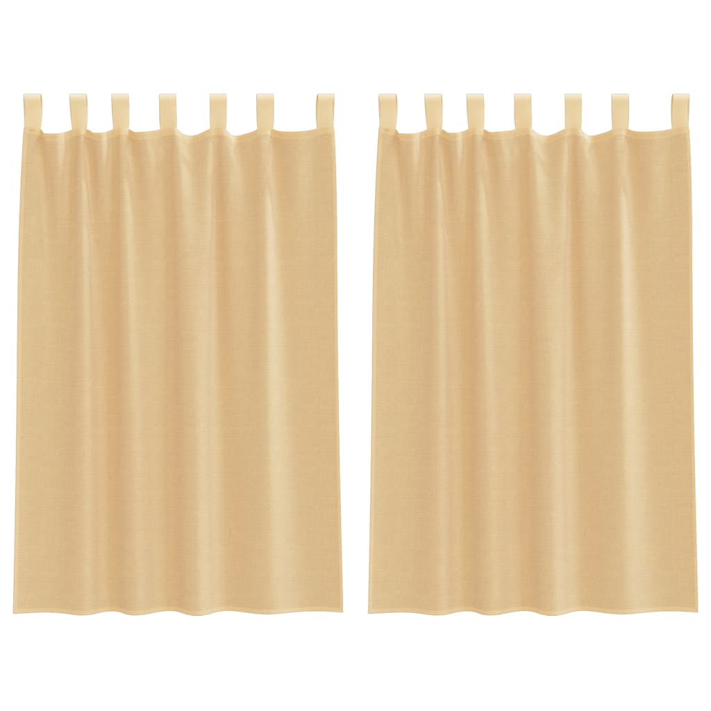 Tende Vidaxx con passanti 2 pezzi sabbia 140x175 cm sabbia