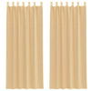 Tende in voile Vidaxx con passanti 2 pezzi 140x260 cm sabbia
