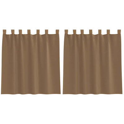 Tende Vidaxx voile con passanti 2 pz 140x140 cm marrone chiaro