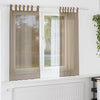 Vidaxl gordijnen voile met lussen 2 st 140x140 cm lichtbruin