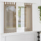 Tende Vidaxx voile con passanti 2 pz 140x140 cm marrone chiaro