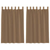 Vidaxl gordijnen voile met lussen 2 st 140x175 cm lichtbruin