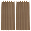 Vidaxl gordijnen voile met lussen 2 st 140x245 cm lichtbruin