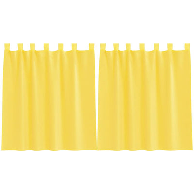 Tende Vidaxx in voile con passanti 2 pz 140x140 cm gialle