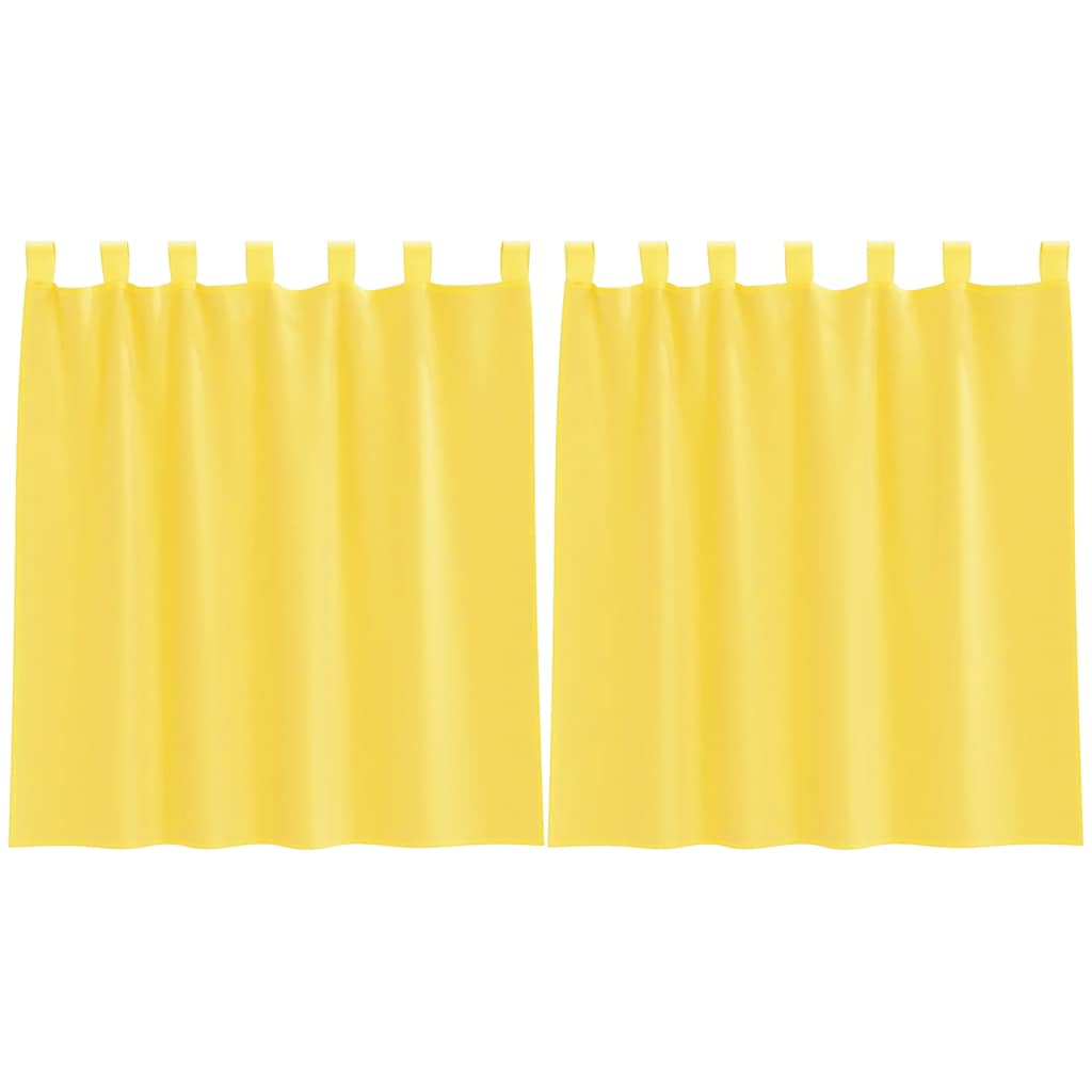 Vidaxx cortinas voile con trabillas 2 piezas 140x140 cm amarillo