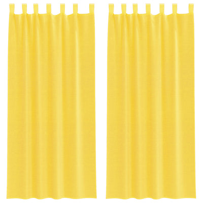 Tende Vidaxx in voile con passanti 2 pz 140x225 cm gialle