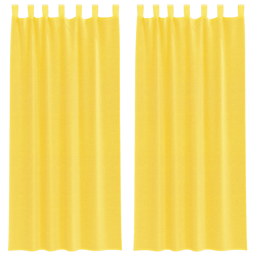 Tende Vidaxx in voile con passanti 2 pz 140x225 cm gialle