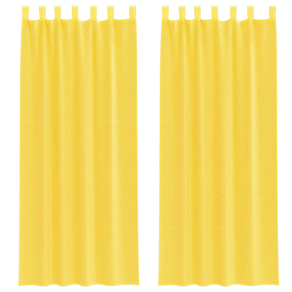 Vidaxl gordijnen met lussen 2 st 140x260 cm geel