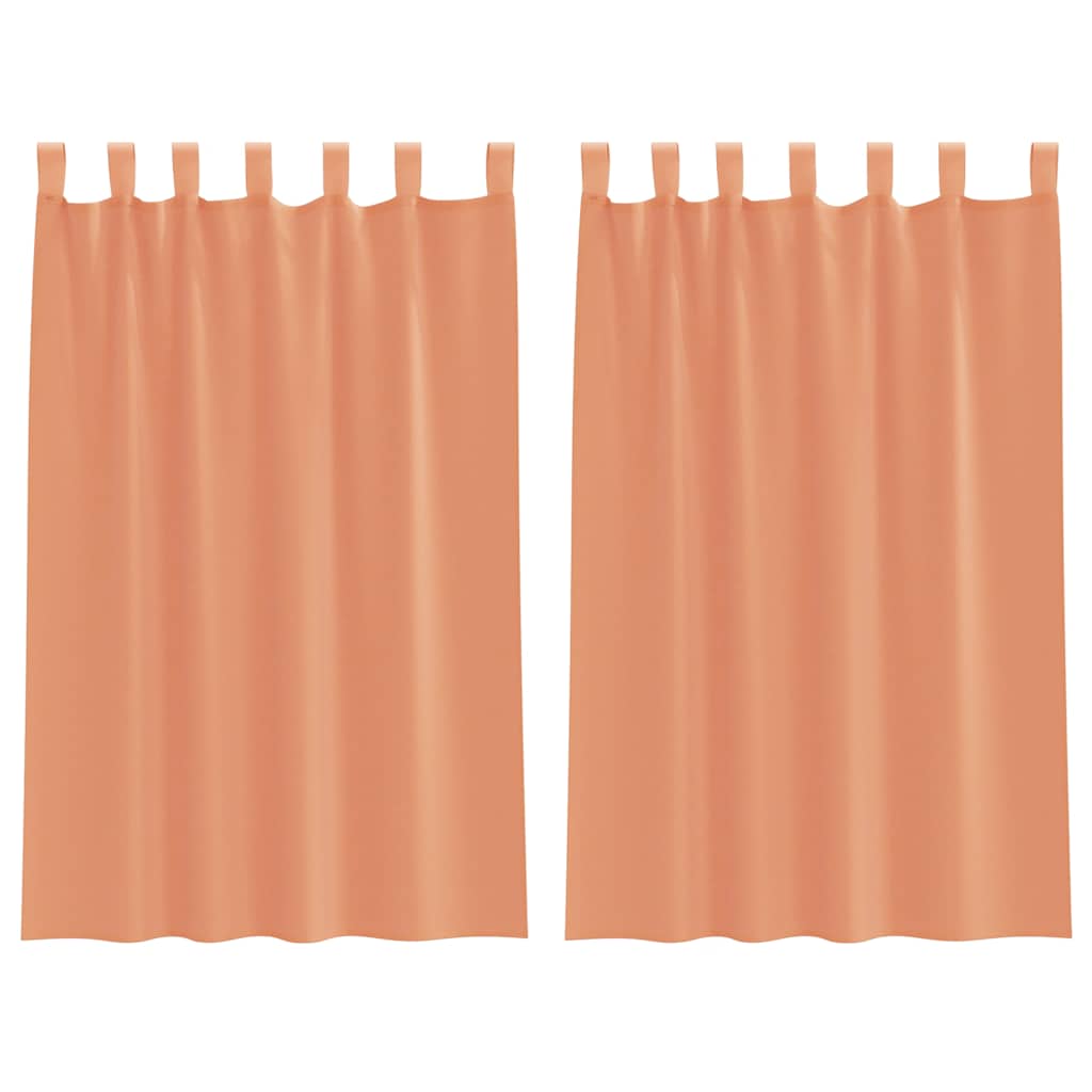 Tende Vidaxx voile con passanti 2 pezzi terracotta 140x175 cm