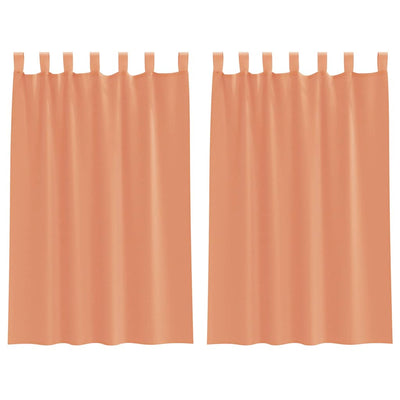 Tende Vidaxx voile con passanti 2 pezzi terracotta 140x175 cm