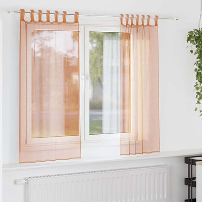 Tende Vidaxx voile con passanti 2 pezzi terracotta 140x175 cm