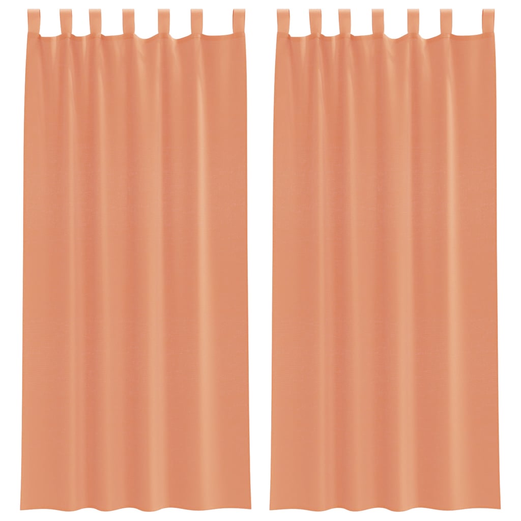 Tende Vidaxx voile con passanti 2 pezzi terracotta 140x225 cm