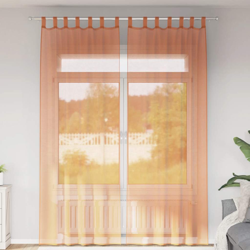Tende Vidaxx con passanti 2 pezzi terracotta 140x260 cm