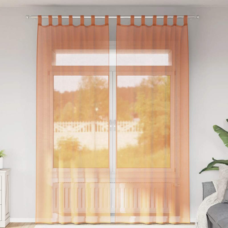 Tende Vidaxx con passanti 2 pezzi terracotta 140x260 cm