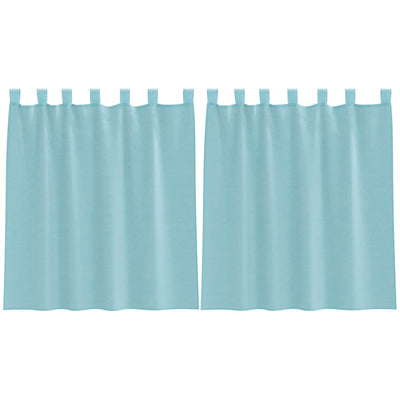 Tende Vidaxx voile con passanti 2 pz 140x140 cm turchese