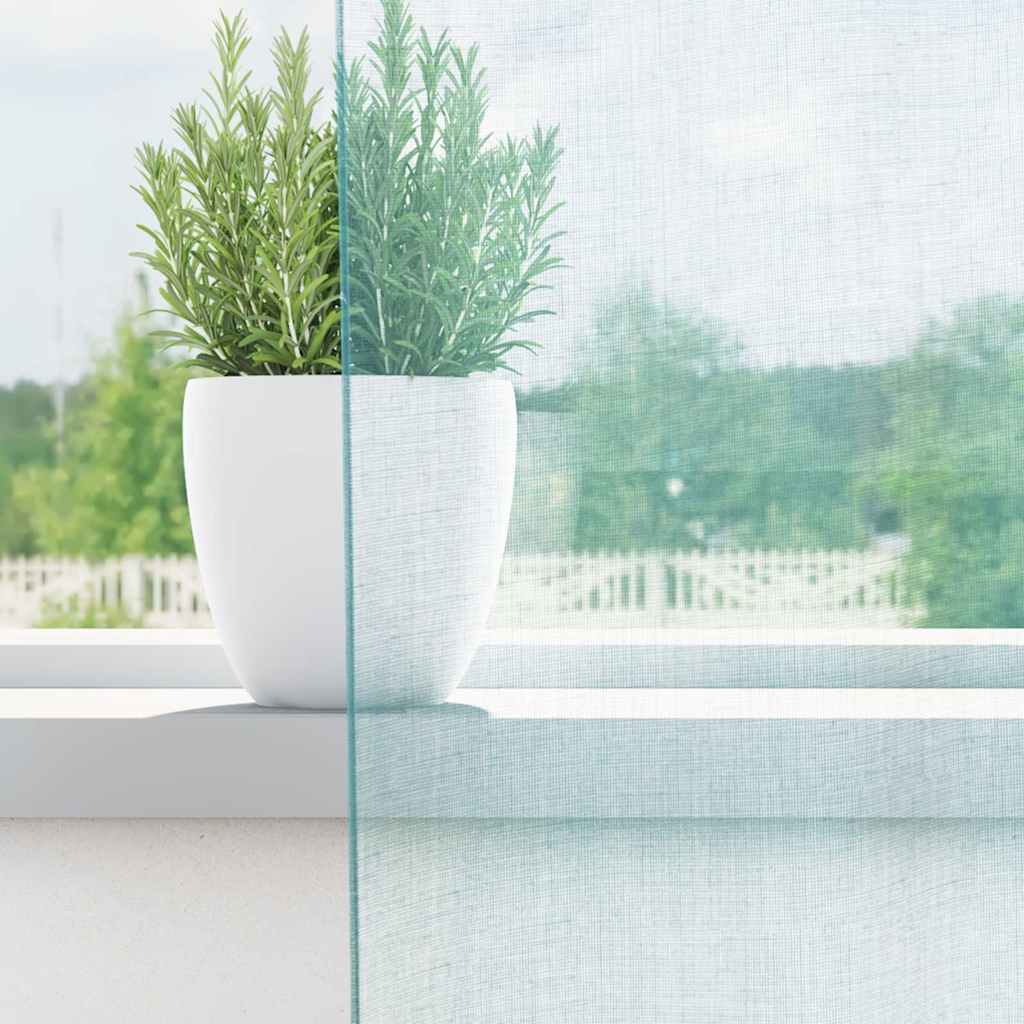 Vidaxx cortinas voile con trabillas 2 piezas 140x140 cm turquesa