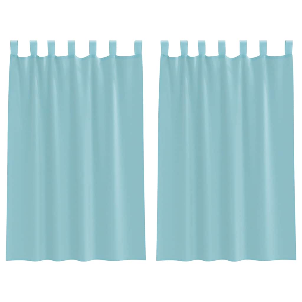 Vidaxx cortinas voile con trabillas 2 piezas 140x175 cm turquesa