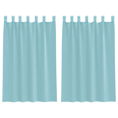 Tende Vidaxx voile con passanti 2 pz 140x175 cm turchese