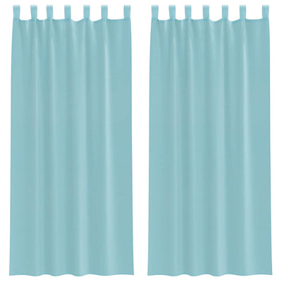 Tende Vidaxx voile con passanti 2 pz 140x245 cm turchese