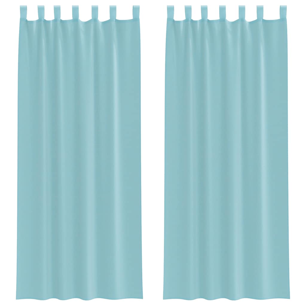 Vidaxx cortinas con trabillas 2 piezas 140x260 cm turquesa
